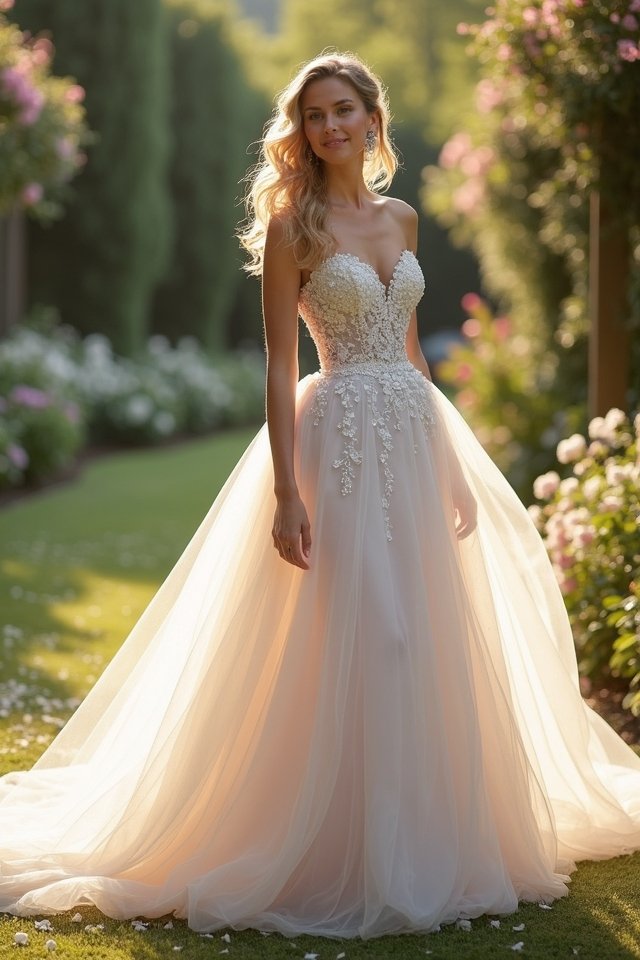 enchanting a line gown elegance