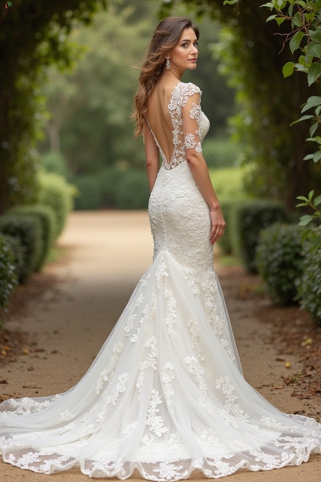 enchanting a line lace elegance