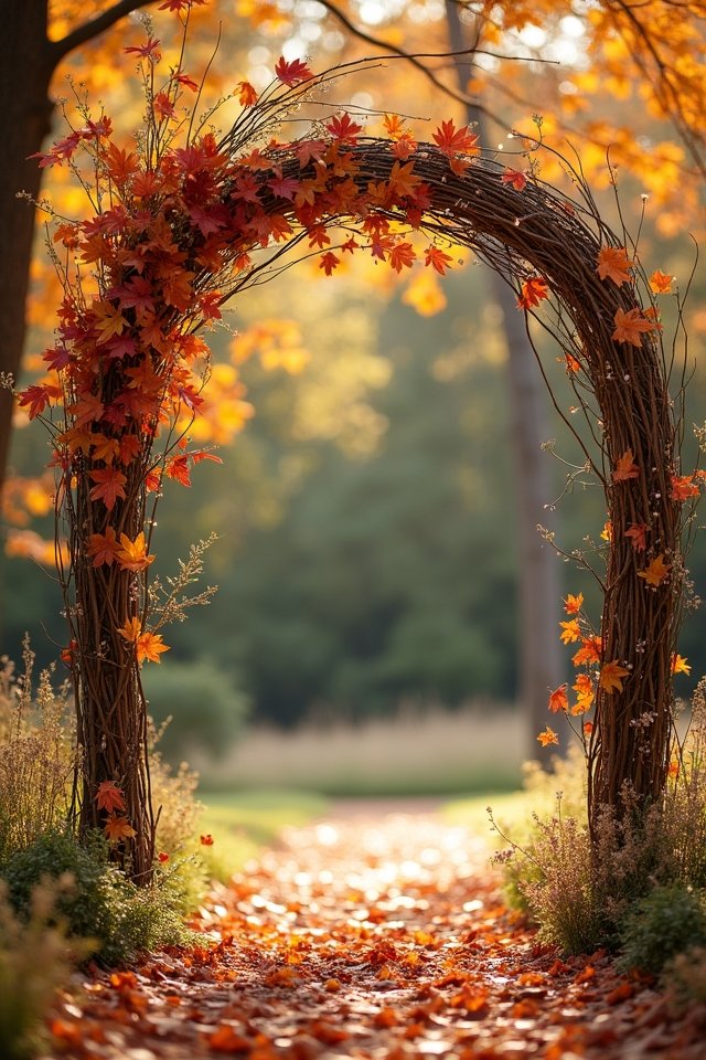 enchanting autumn floral arch