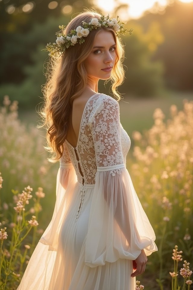 enchanting boho full sleeve dress