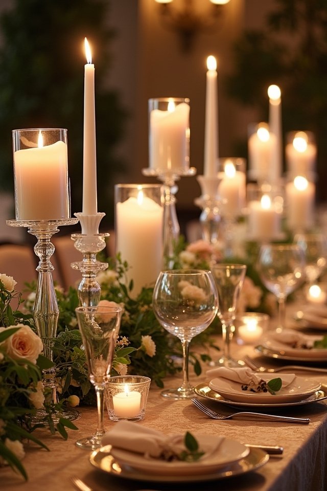 enchanting candle display arrangements