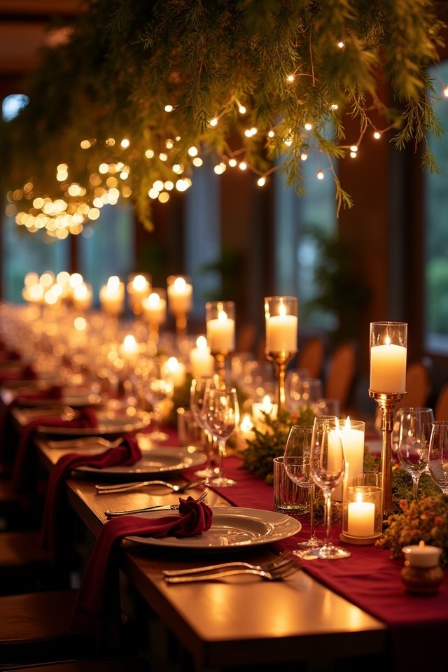 enchanting candlelight and fairy lights