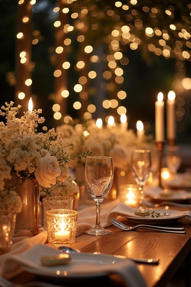 enchanting candlelight wedding ambiance