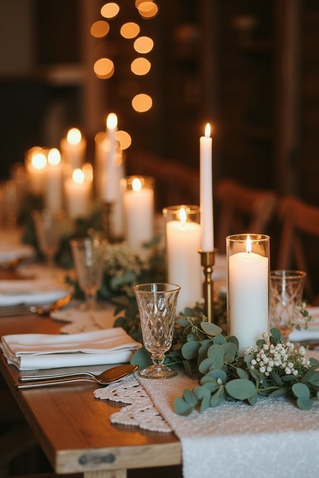 enchanting candlelit wedding ambiance