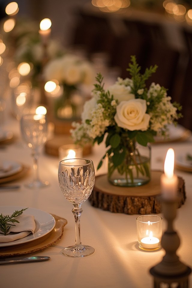 enchanting candlelit wedding atmosphere