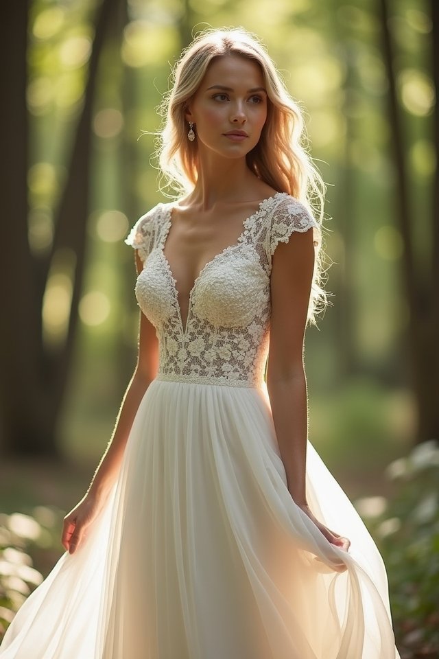 enchanting cap sleeve elegance
