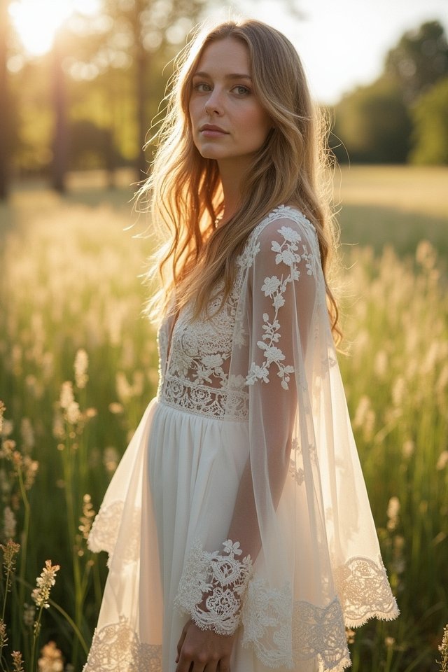 enchanting embroidered bell sleeves