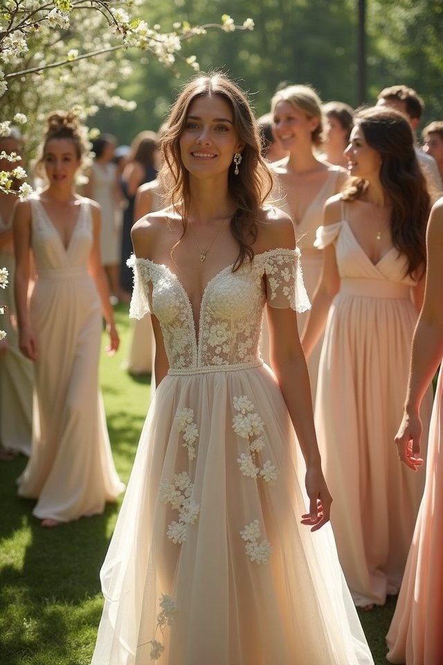 enchanting embroidered tulle dress