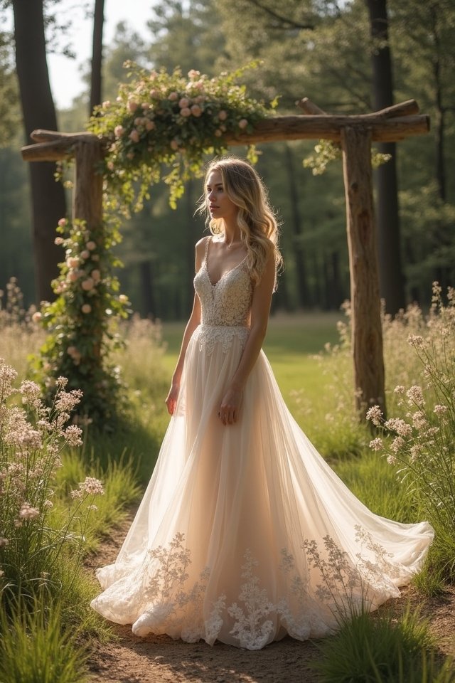 enchanting embroidered tulle elegance