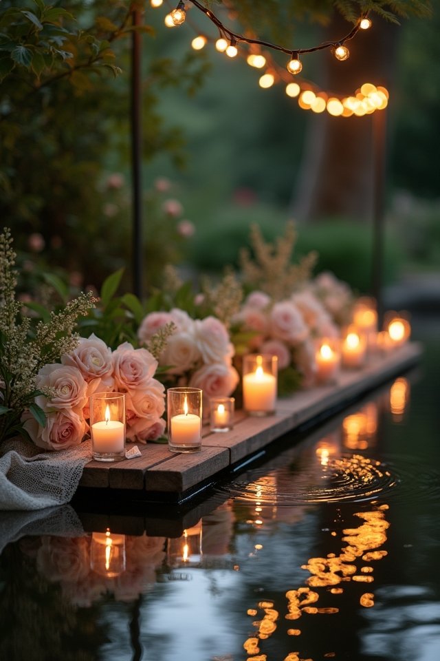 enchanting floating candle ambiance