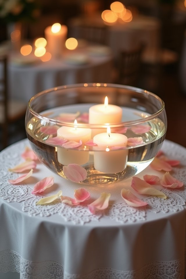 enchanting floating candle ambiance