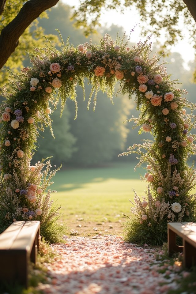 enchanting floral wedding entrance