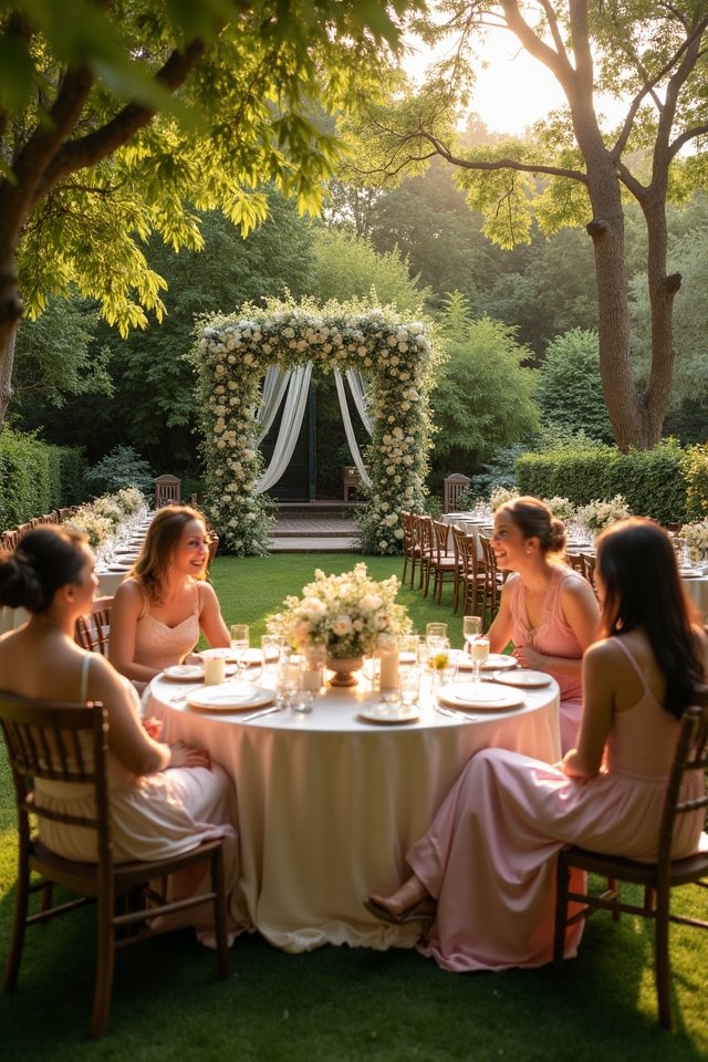 enchanting garden wedding atmosphere