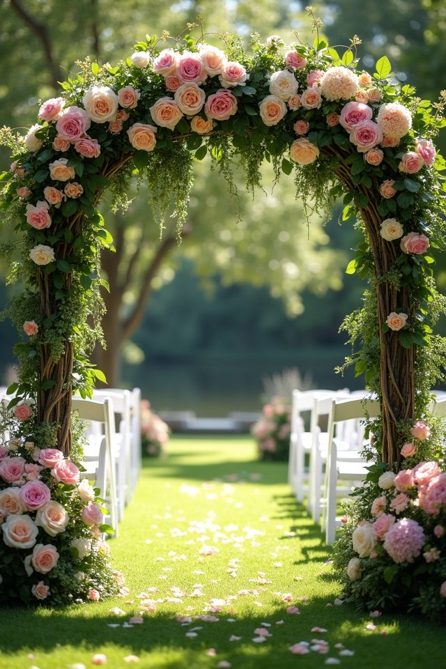 enchanting garden wedding backdrop