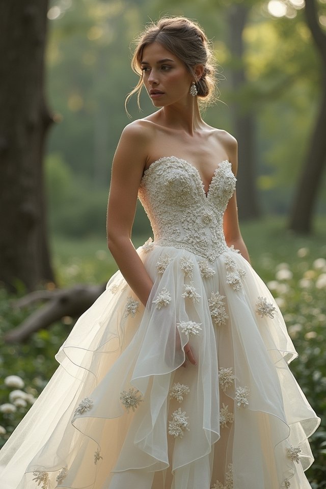 enchanting gown with train