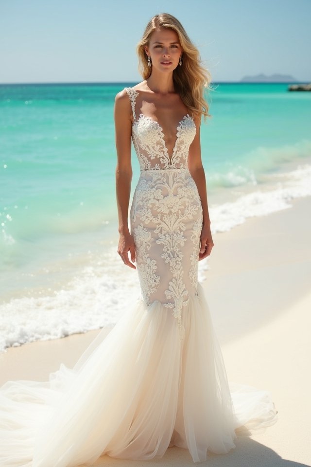 enchanting high low mermaid dress