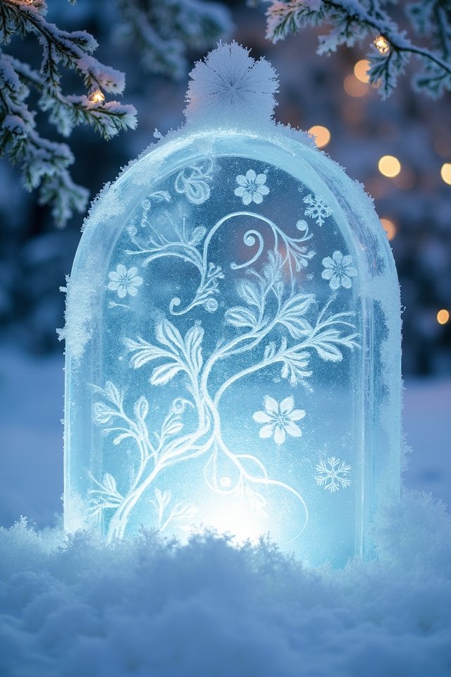 enchanting ice sculpture elegance