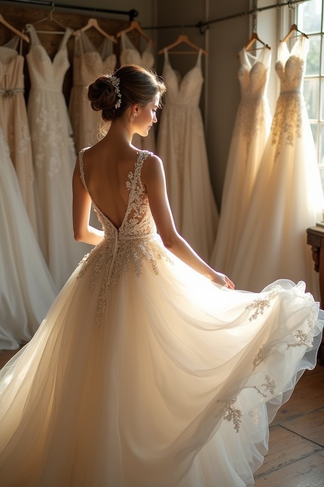 enchanting lace ball gown