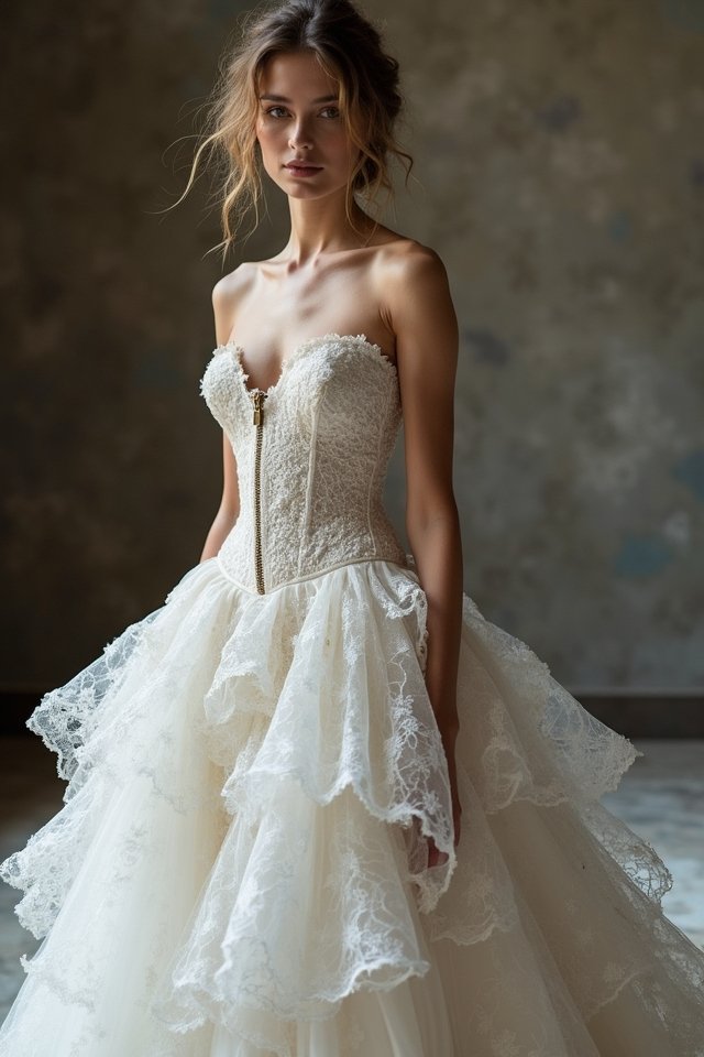 enchanting lace corset gown