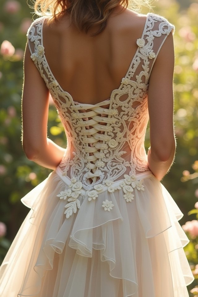 enchanting lace corset gown
