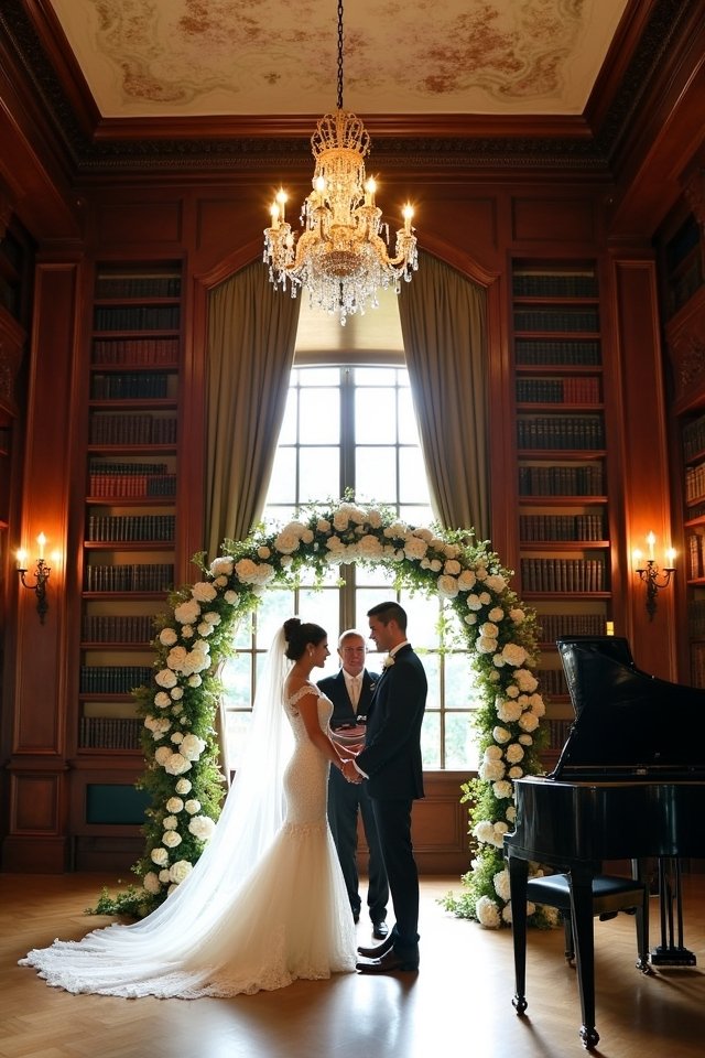 enchanting library wedding venue