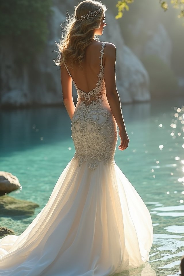 enchanting mermaid silhouette gown