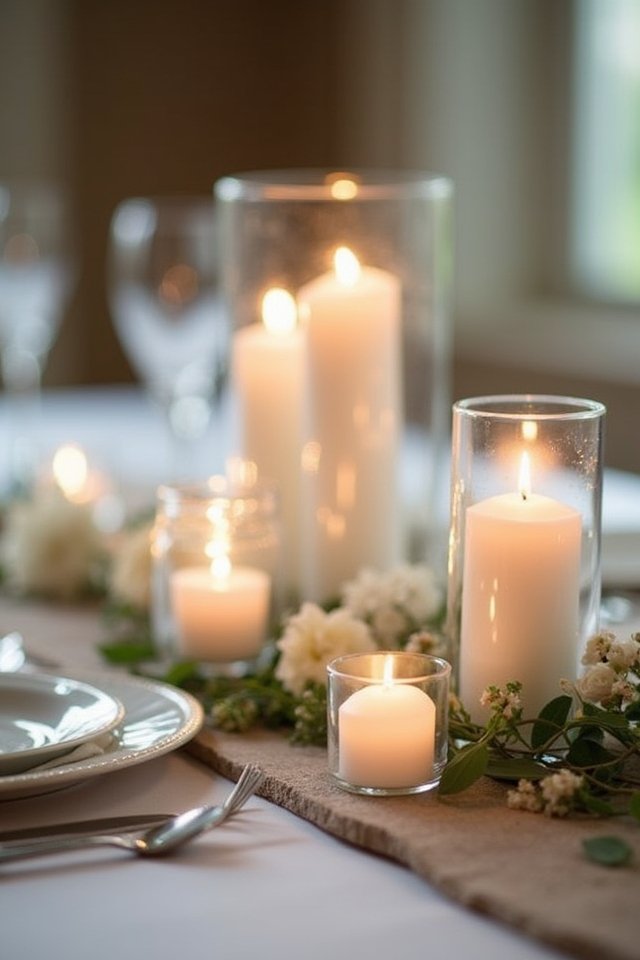 enchanting minimalist candle displays