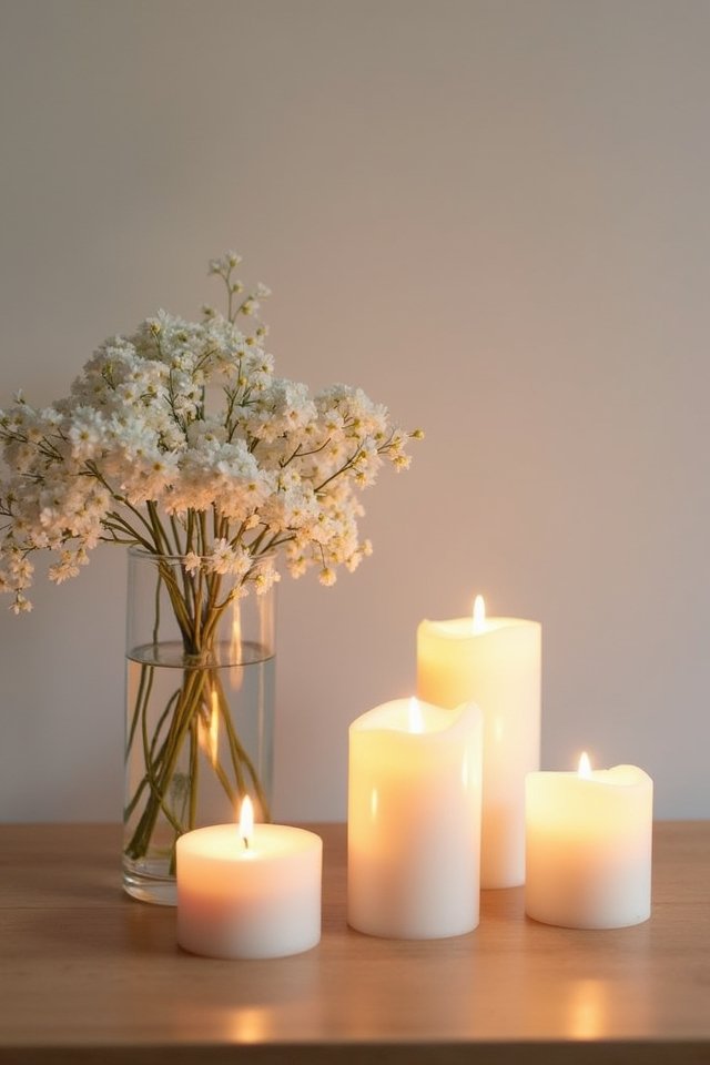 enchanting minimalist candle setup