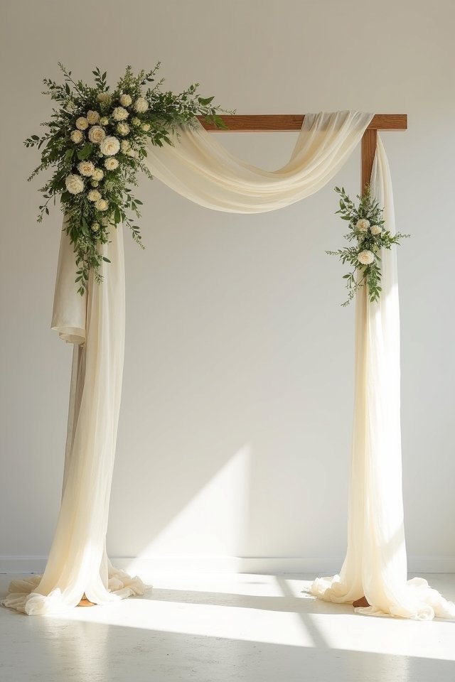 enchanting minimalist fabric draping