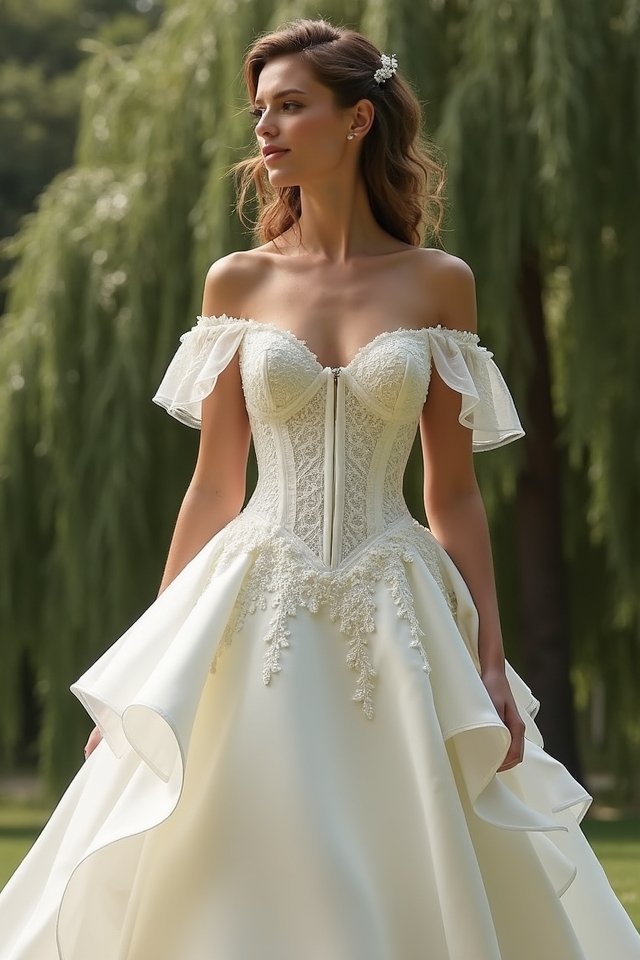 enchanting off shoulder elegance
