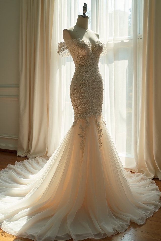 enchanting off shoulder elegance