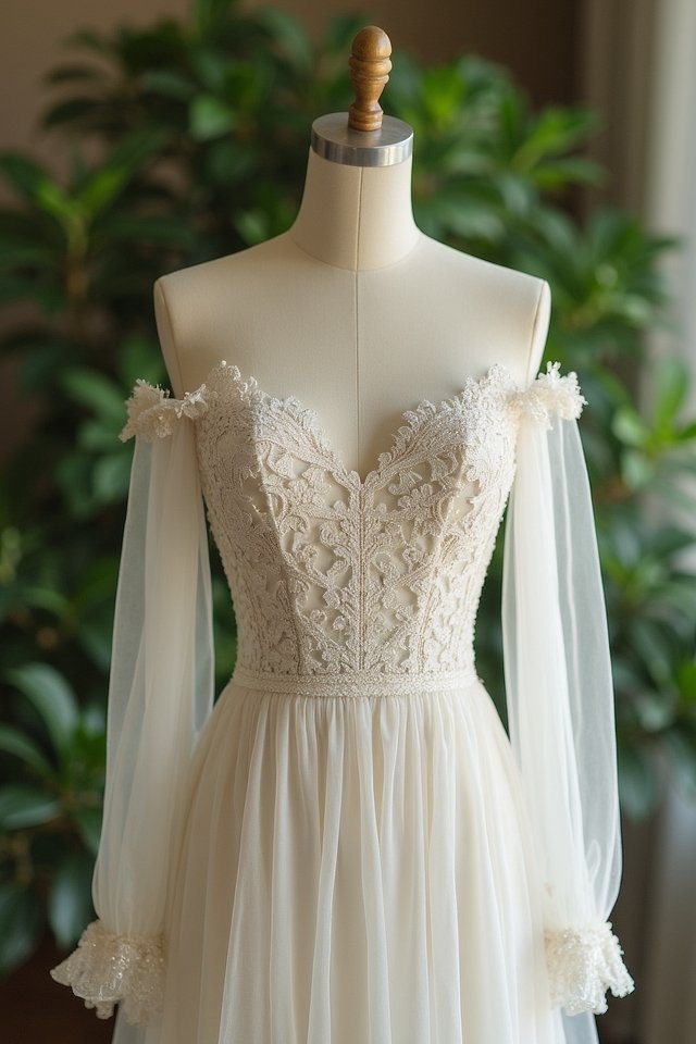 enchanting off shoulder gown elegance