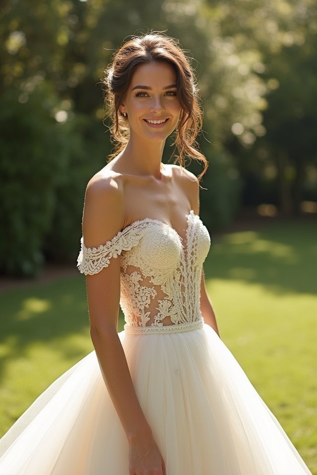 enchanting off the shoulder elegance