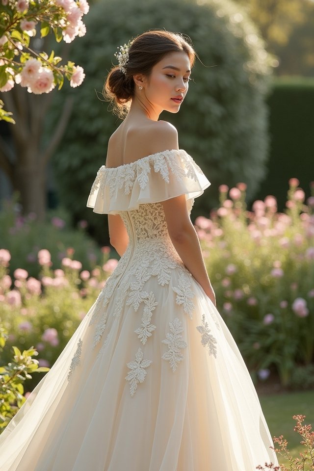 enchanting off the shoulder elegance