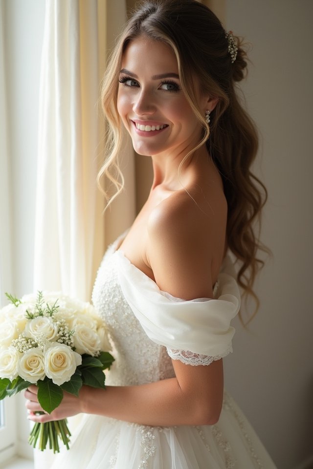 enchanting off the shoulder elegance