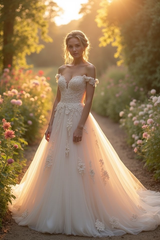 enchanting off the shoulder elegance
