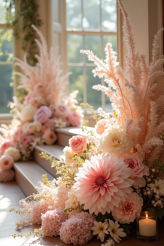 enchanting pastel floral arrangements