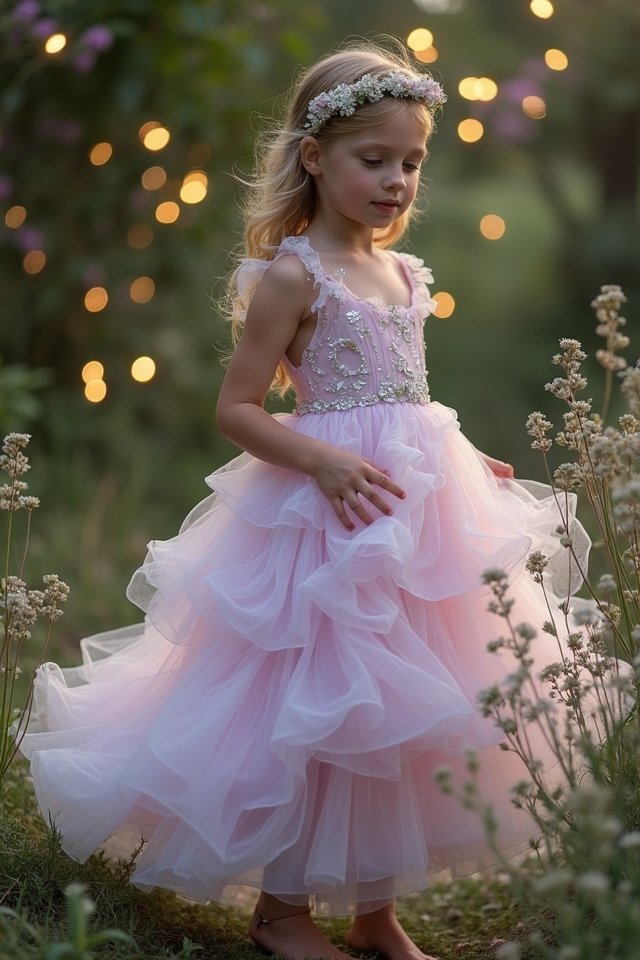 enchanting ruffled organza gown