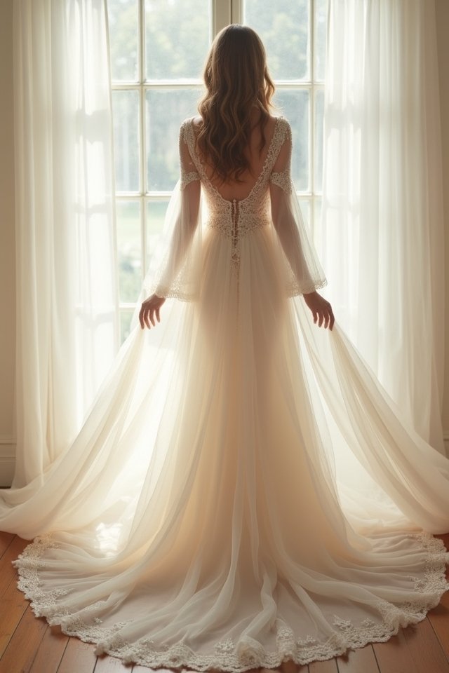 enchanting tulle long sleeves