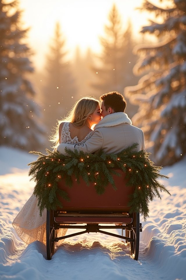 enchanting vintage sleigh ride