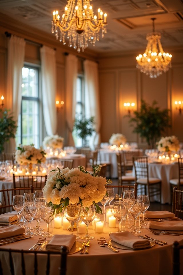 enchanting wedding reception ambiance