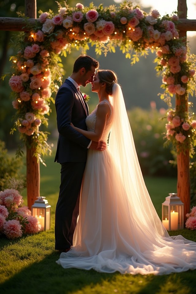 enchanting wedding reception lighting