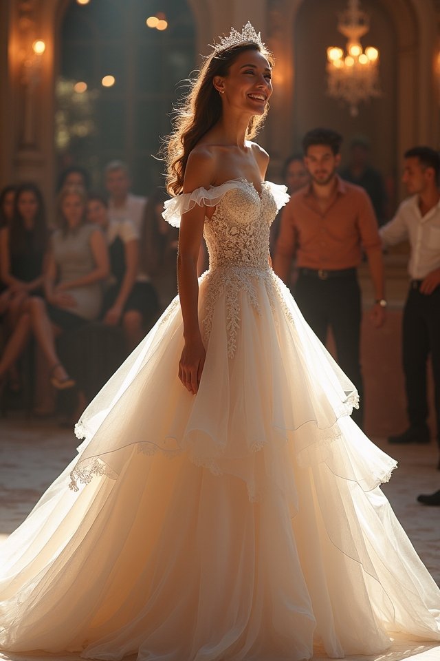 enchanting whimsical lace gown