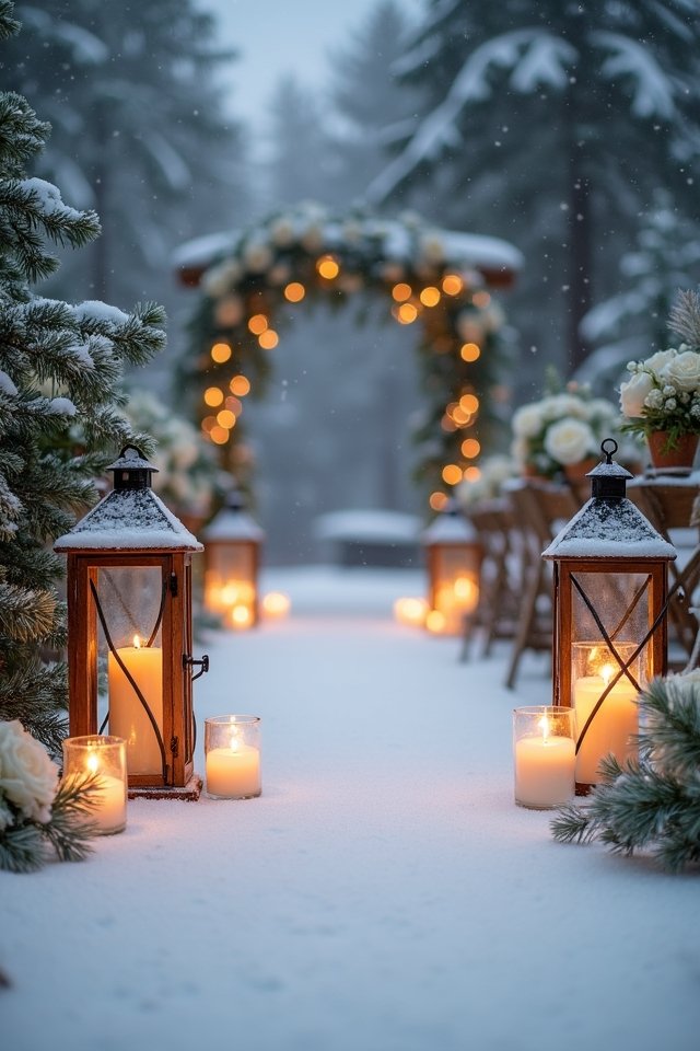 enchanting winter candle arrangements