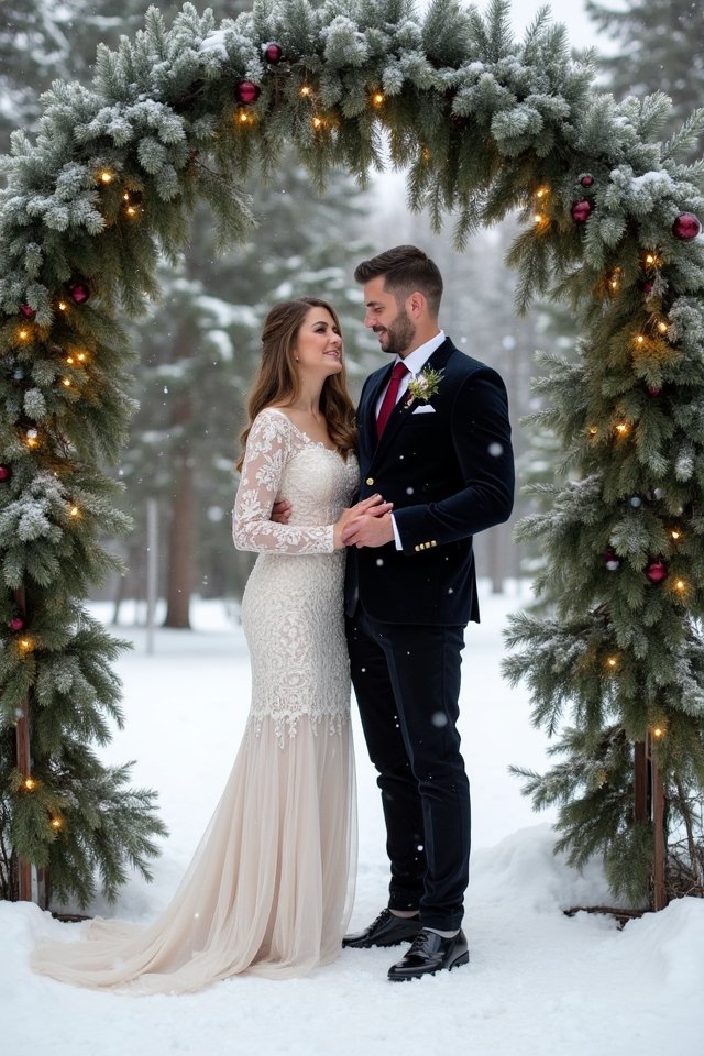 enchanting winter wedding attire