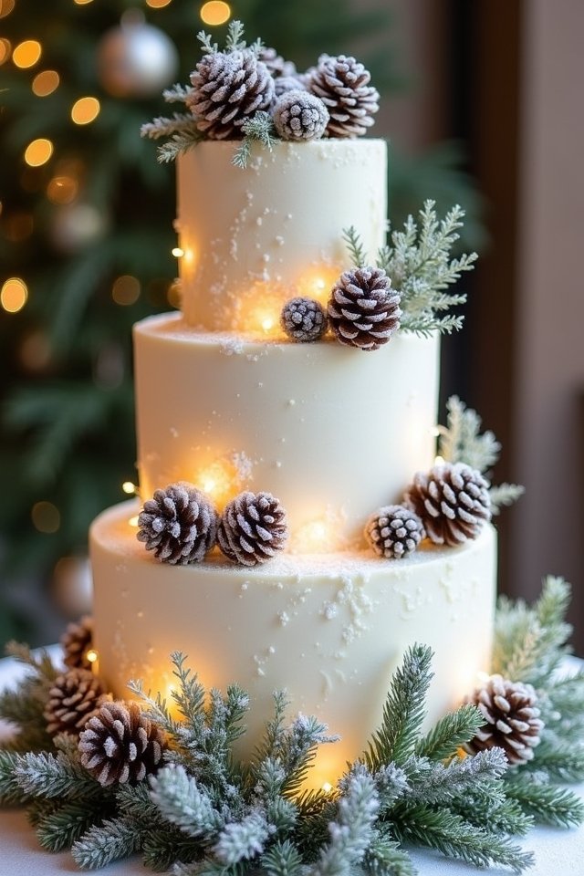 enchanting winter wedding cake