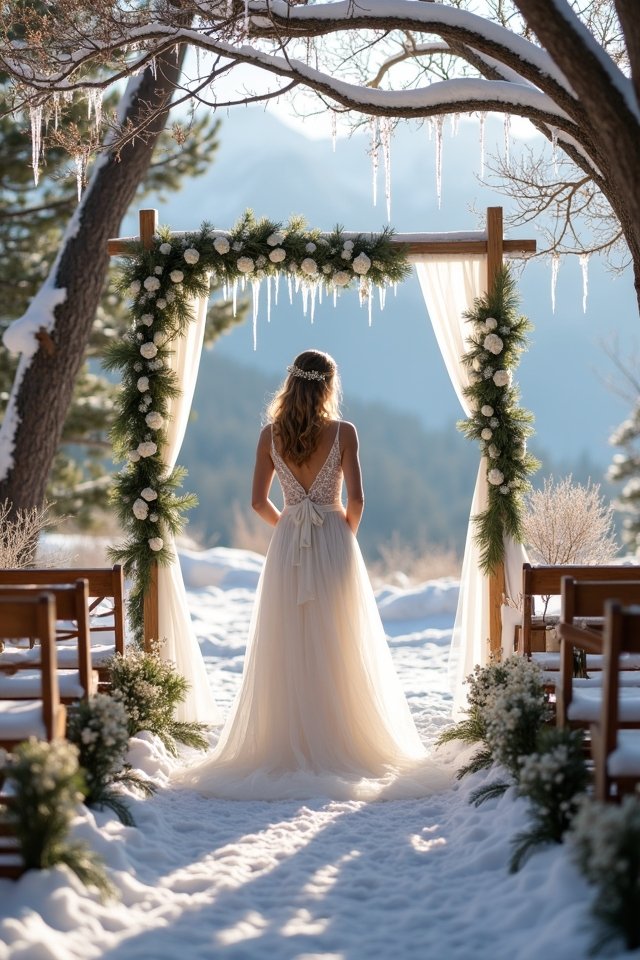 enchanting winter wedding ceremony