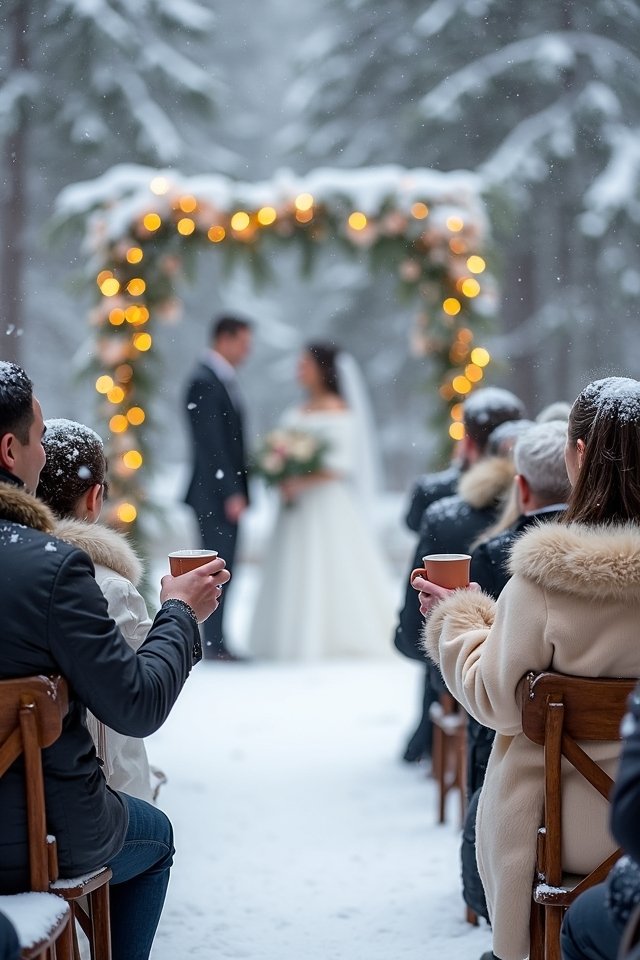 enchanting winter wedding details