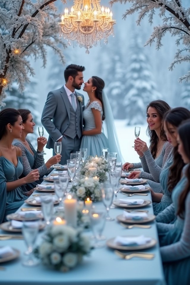 enchanting winter wedding palette