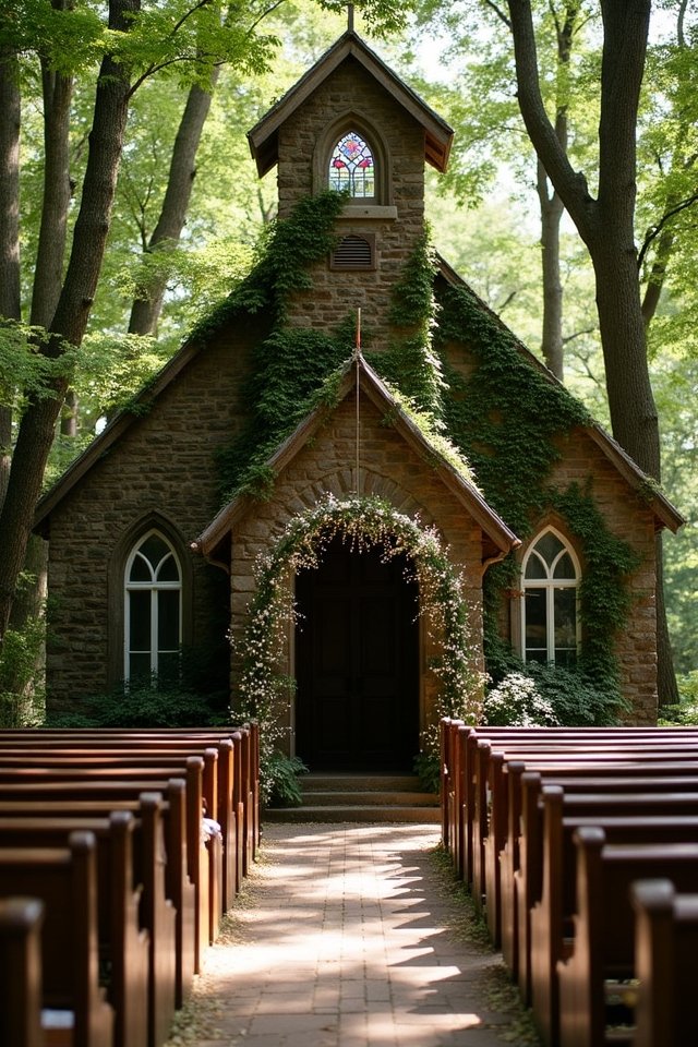 enchanting woodland wedding chapel